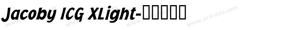 Jacoby ICG XLight字体转换